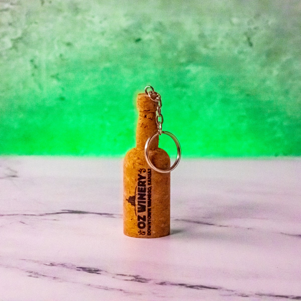 Oz Cork Bottle Keychain